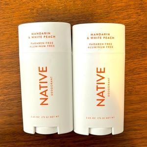 NWOT Native Deodorant in Mandarin & White Peach 2-pk